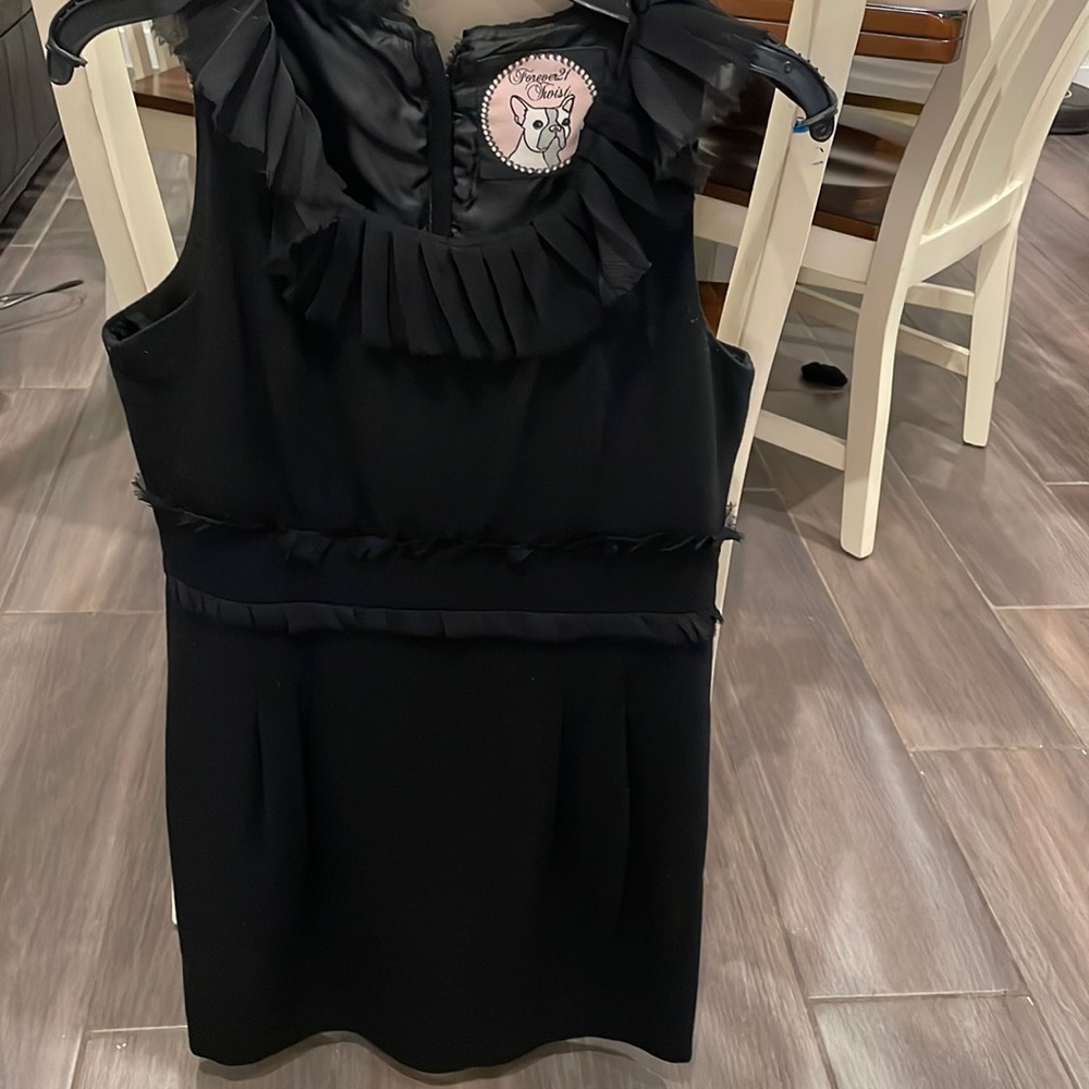 Black dress with ruffles
